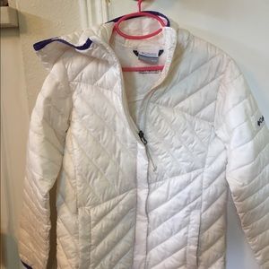Columbia jacket- 10-12 -white light-medium weight